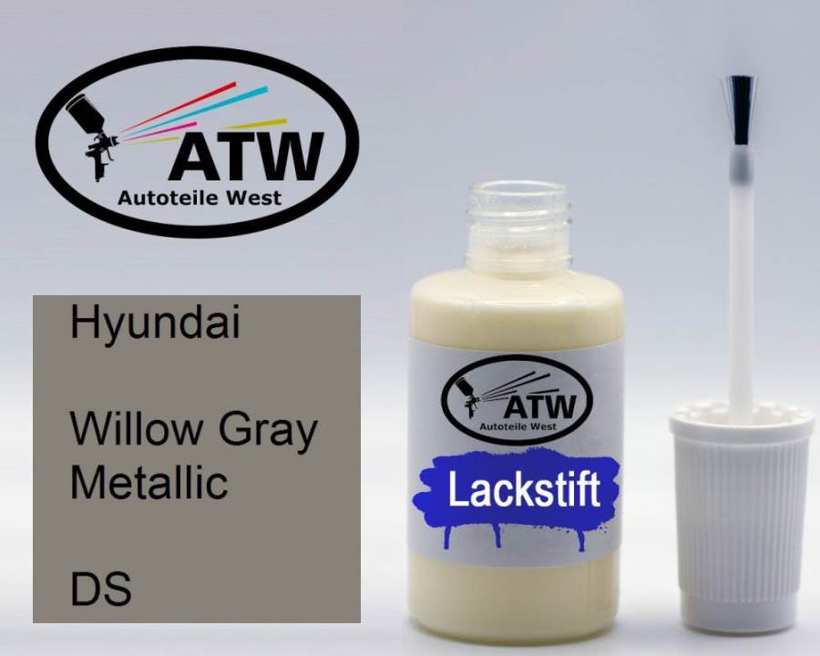 Hyundai, Willow Gray Metallic, DS: 20ml Lackstift, von ATW Autoteile West.